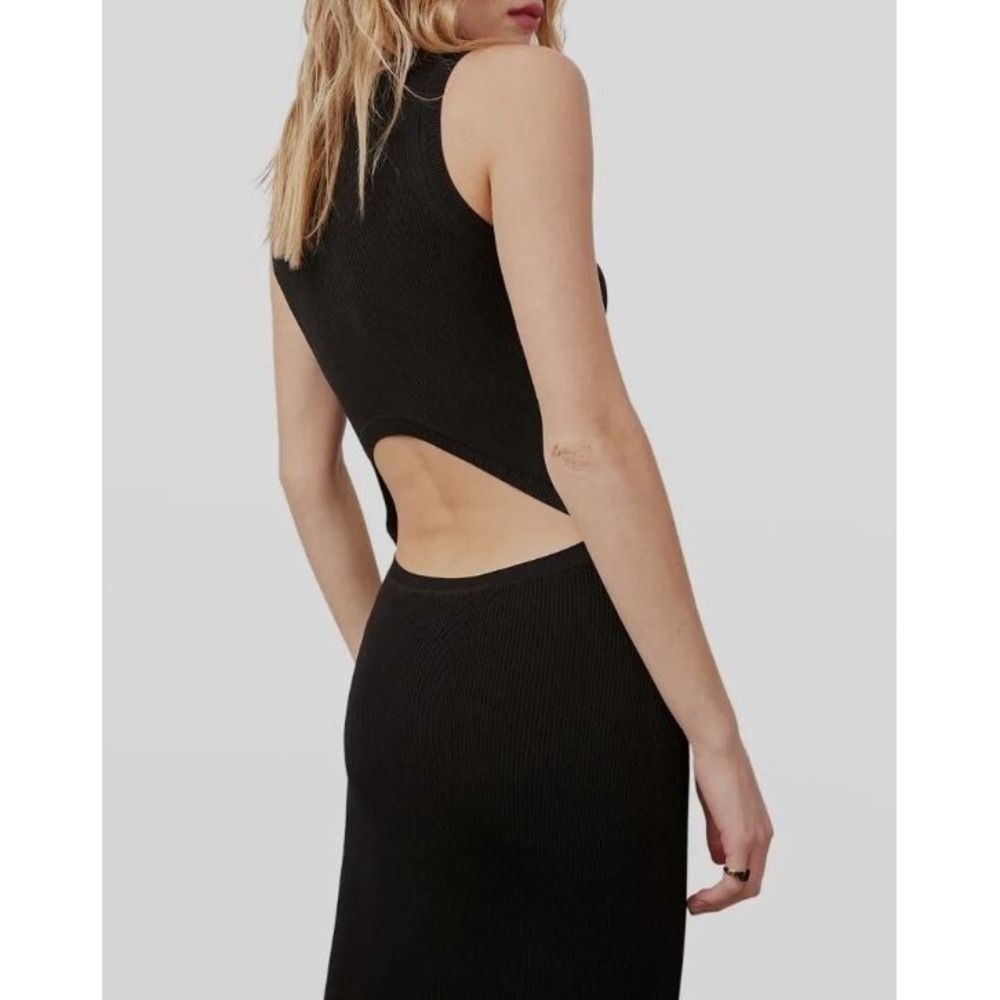 Socialite‎ Women's Sleeveless Back Cut Out Jersey Maxi Dress in Black Small